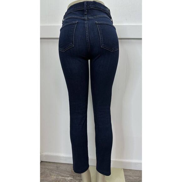 Citizens Of Humanity Rocket High Rise Skinny Ankle Jeans Sz 28 Blue Denim Fray - Picture 4 of 13